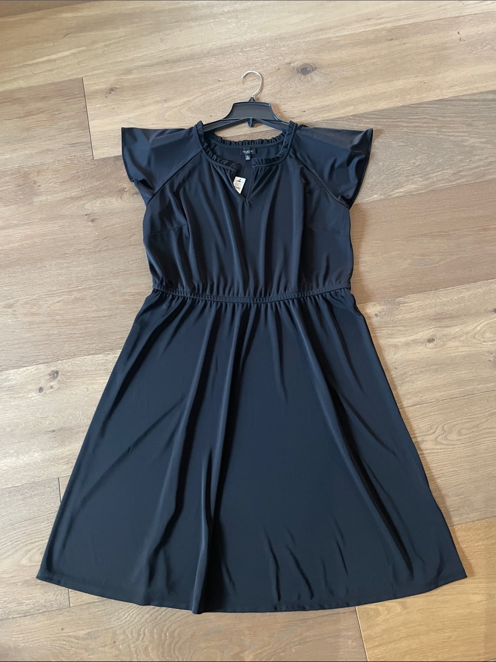 Talbots JERSEY FIT & FLARE DRESS BLACK SIZE 1XP NWT